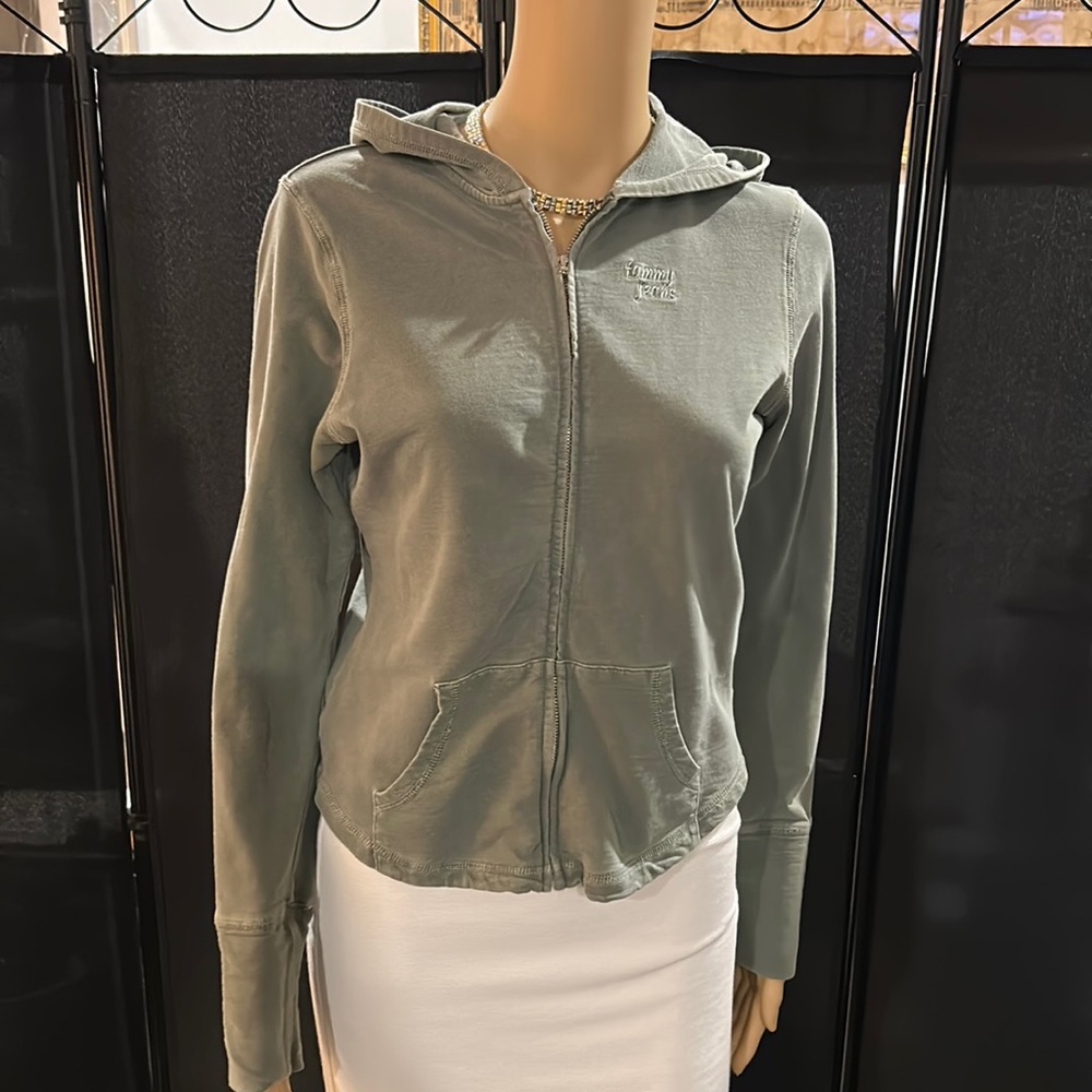 Tommy Hilfiger Tommy Jeans Olive green hoodie. Girls Sz M